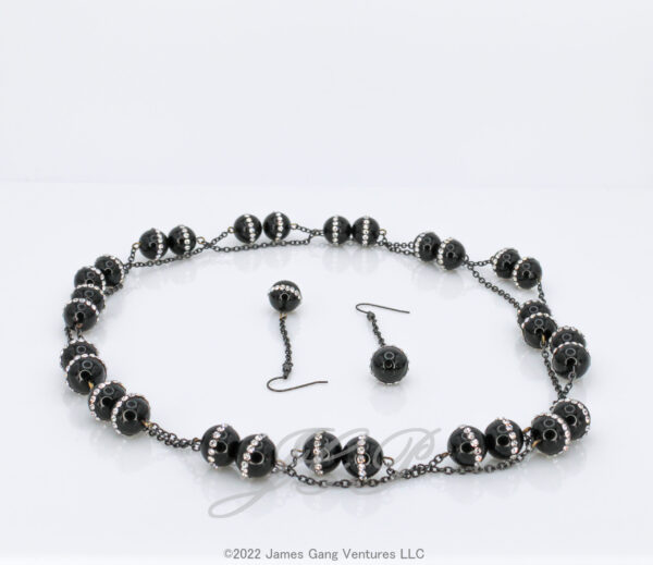 Black Onyx & Crystal Bead Set - Image 3