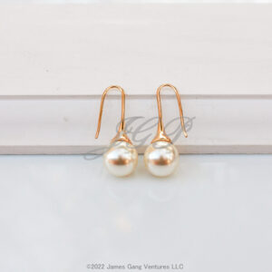 Crystal Pearl Gold-Plated Drop Earrings