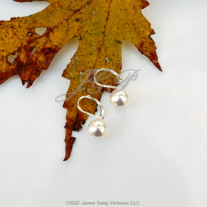 Crystal Pearl Sterling Silver Earrings