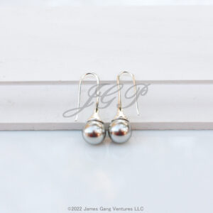 Crystal Pearl Silver-Plated Drop Earrings