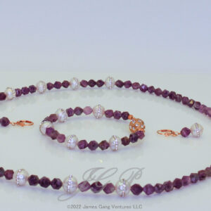 Amethyst & Pave` Pearl Set