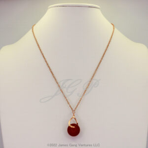 Carnelian Pendant and Earring Set