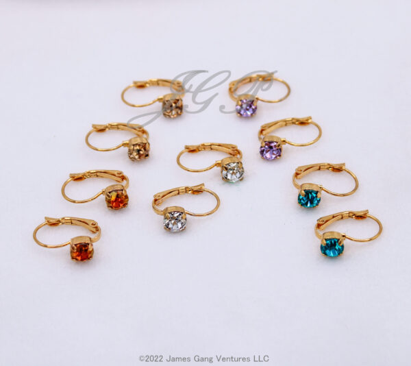 6mm Crystal Chaton GP Earrings