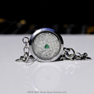 Stainless Steel Emerald and Crystal Quartz Bracelet