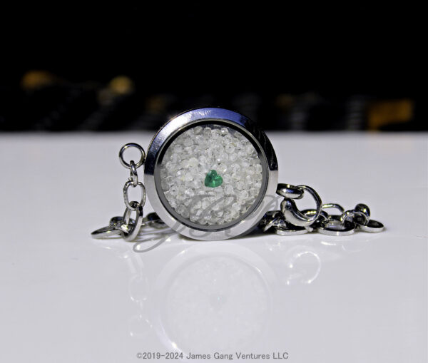 Stainless Steel Emerald and Crystal Quartz Bracelet