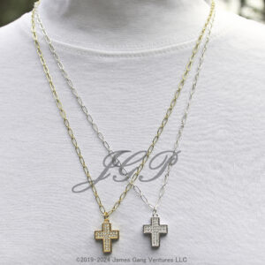 Cubic Zirconia Cross Pendant Necklace