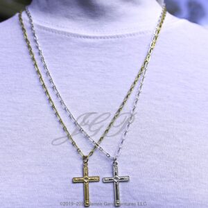 Stamped Cross Pendant Necklaces